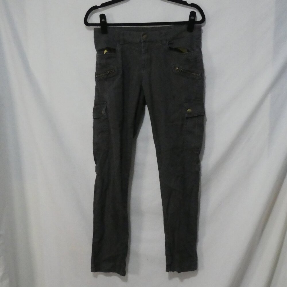BLANK NYC | size 29 | Grey Cargo Style Slim Fit Pants | Long Zip Leg Bottoms